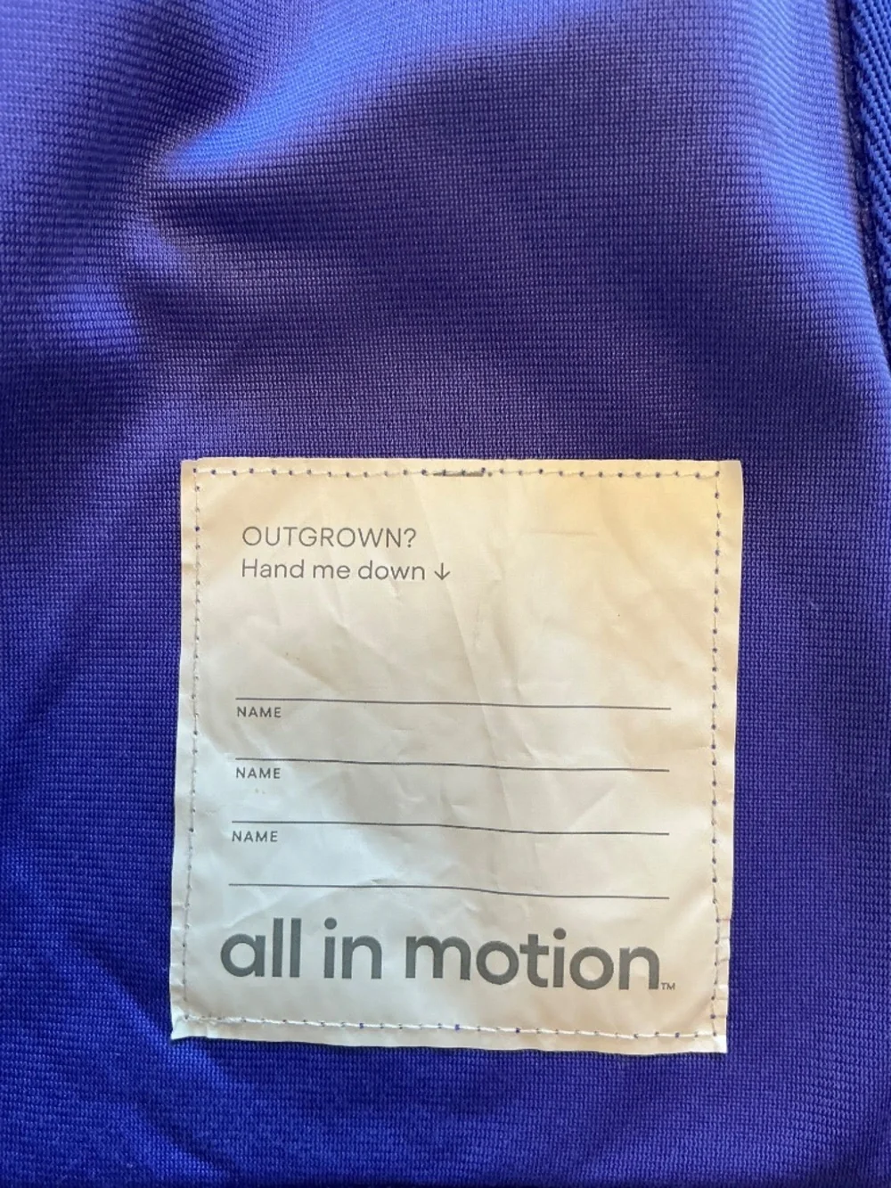 Girls All in Motion Zipped Woven Jacket Thumbhole Cuffs Purple Size Large